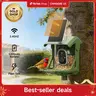 CINMOORE Smart Bird Feeder with Camera - Solar-Powered, AI Recognition, 2.4G WiFi, 2.5 HD Live Video Stream, Full-Color Night Vision, Instant Arrival Alerts, Weatherproof Outdoor Bird House (Holidays, Birthdays, Housewarming Gifts for Friends, Parents)