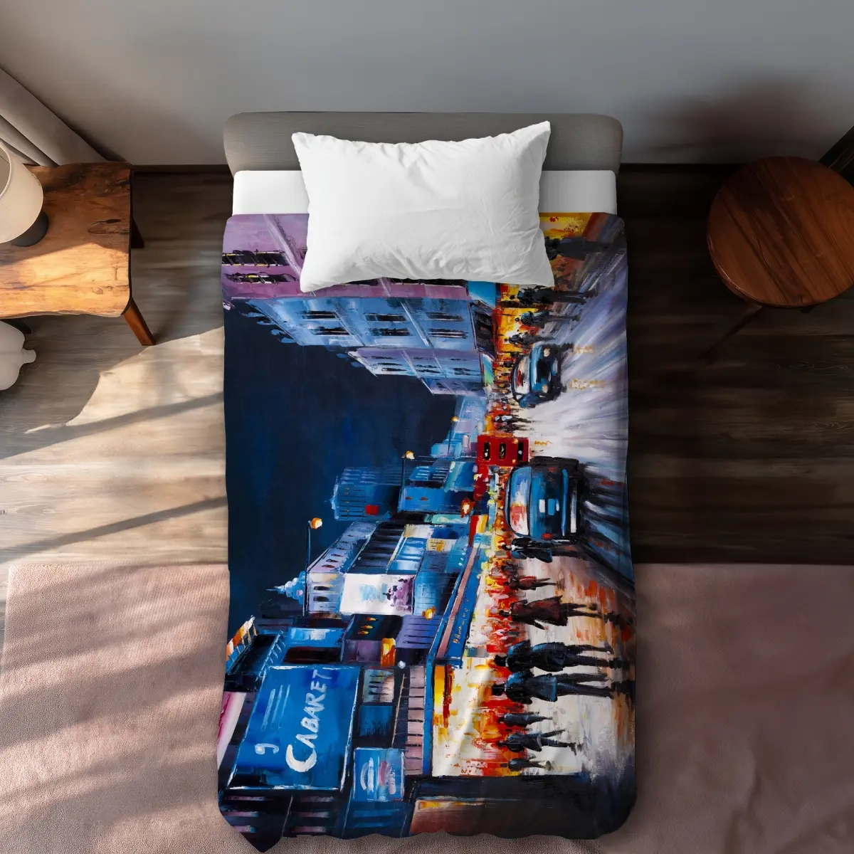 360 stand Microfiber Cabaret Vibe Duvet Cover - Twin XL Size, Office Orange, Breathable Fabric, Artistic Print, Bedding for Twin Size Beds, Home Decor, Art Prints, Microfiber Duvet Covers, Twin Duvet Covers