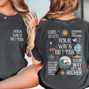 Comfort Colors Your Way's Better Tshirt, Proverbs 16:9 Bible Verse Shirt, Youth Christian Religious Tee