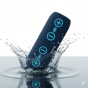 Portable Bluetooth Stereo Shower Speaker with HD Sound 2 in 1 Waterproof Split Wireless Speaker Bluetooth V5.3 20W 24H Playtime True Pairing for Home Outdoor Travel