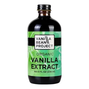 Vanilla Bean Project Organic Vanilla Extract Pure Vanilla Bean 8 Ounce for Cooking & Baking