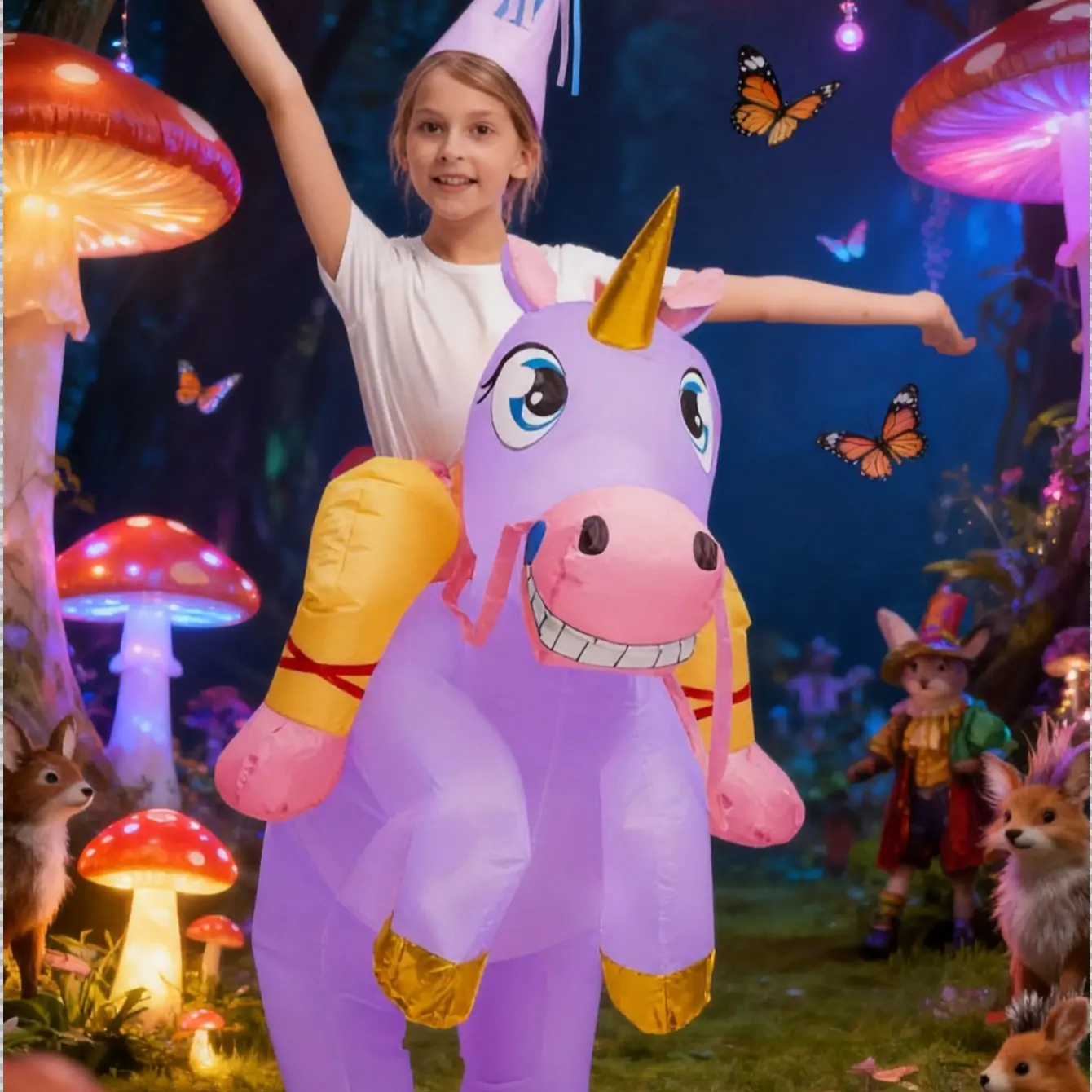 Inflatable Unicorn Costume, Essential for Halloween Parties, Fun Role-Play for Boys and Girls, Ideal for Themed Events
