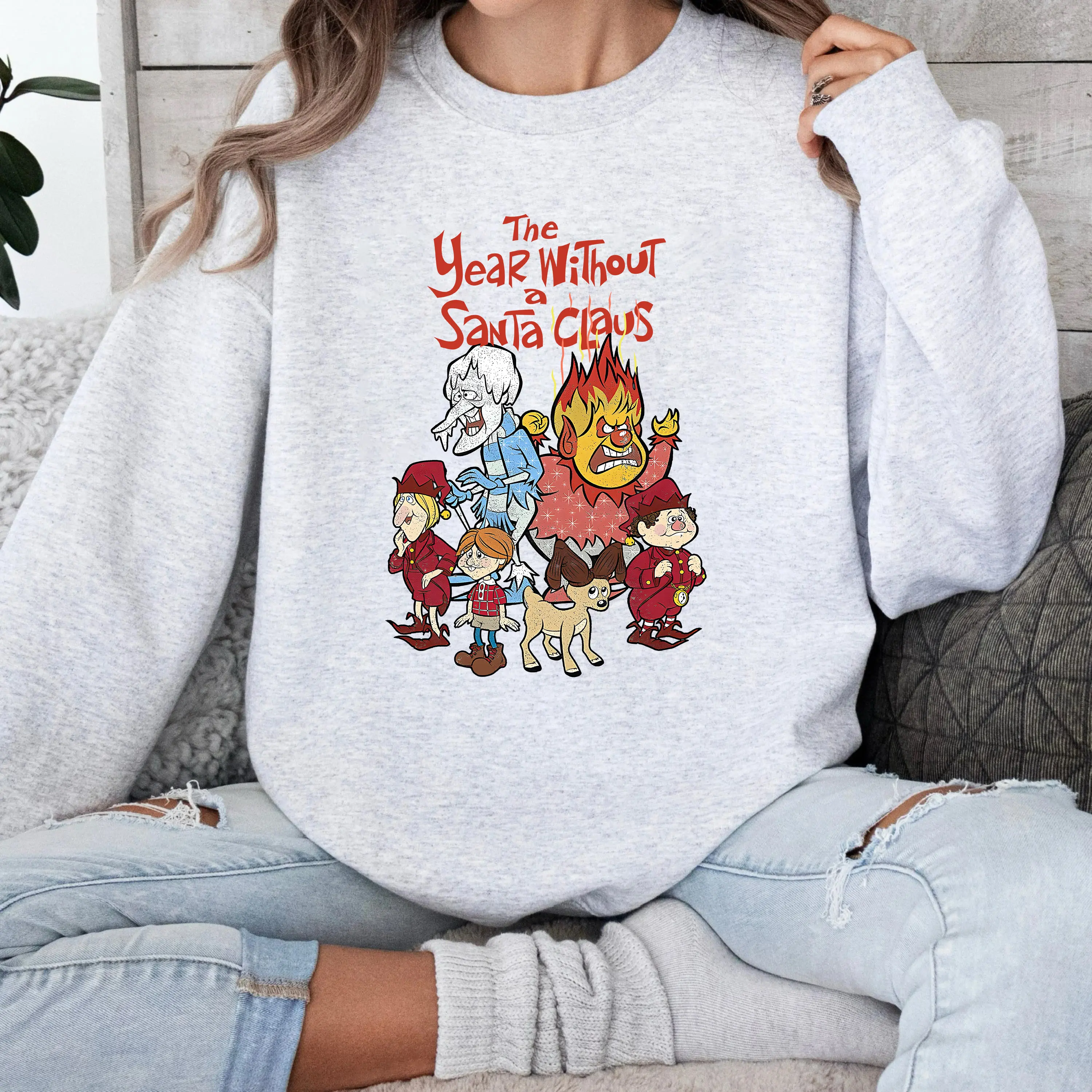 Vintage Christmas Movie Crewneck Sweatshirt, The Year Without A Santa Claus Sweatshirt, Snow Miser Heat Miser Shirt, Mizr Br0thers Shirt, Family Matching, Christmas Gifts