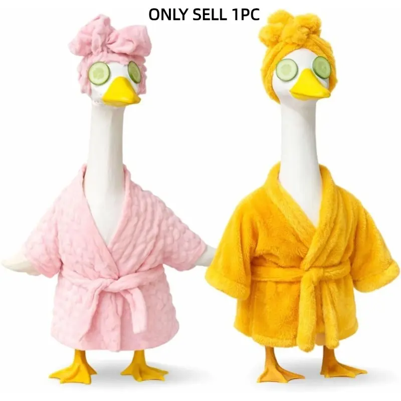 Christmas Tree Porch Goose Costume with Holiday Hat and Shawl, and Colors, Durable Polyester Decoration, Home Decor Ornament, Party Decor, Party Decor Supplies