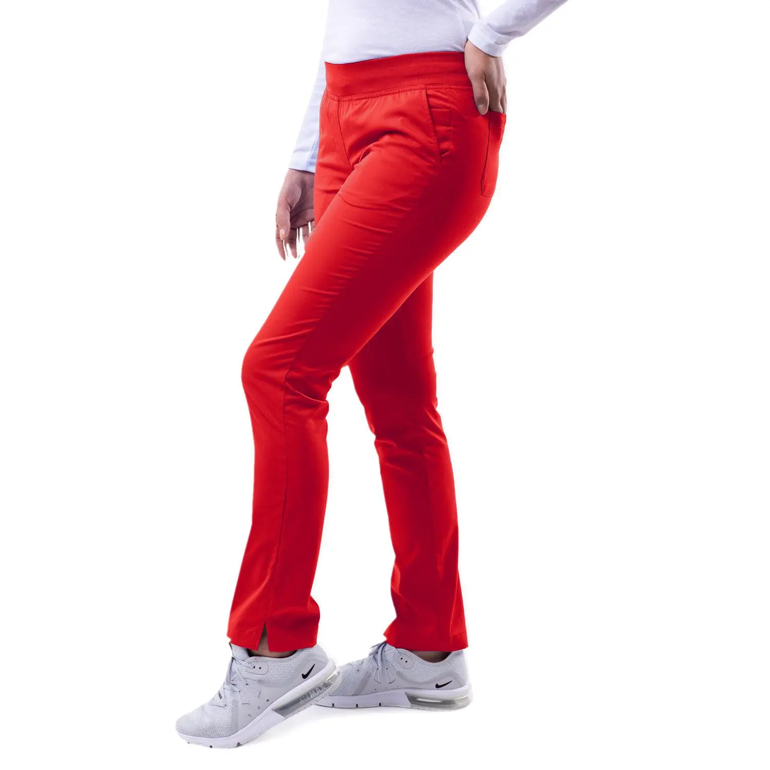 Skinny Leg Yoga Scrubs Pants by Adar (Regular)  XXS-3XL/ Apple