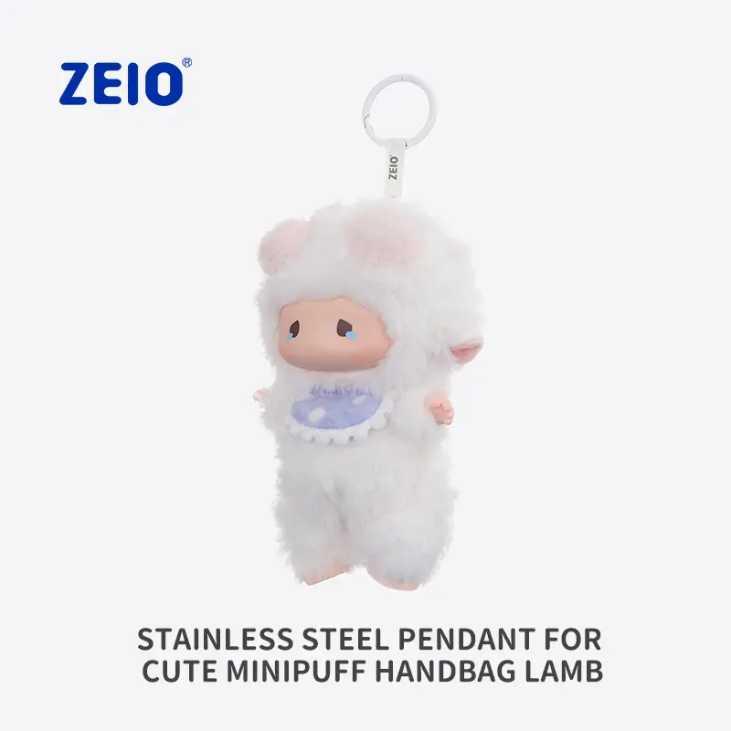【ZEIO TOYS】MiNiPUFF and Julija Rubberized Cute Little Sheep Hanging Toy Doll Baby Figurine Bag Decoration Toy kaos Lamb Fluffy Plush