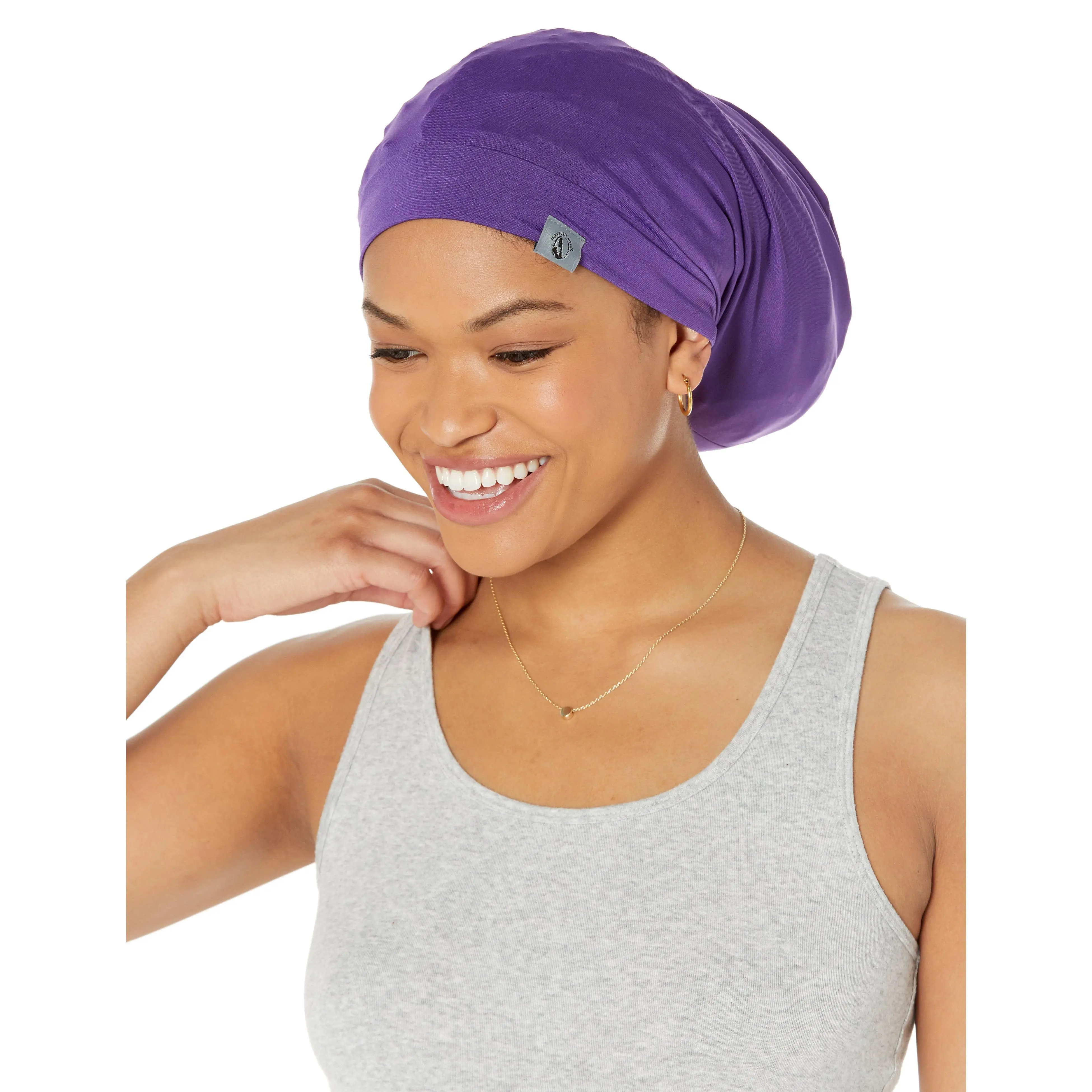 Dreadlocks locs hair cap for men and women- satin bonnet alternative - Purple Hair Bonnets