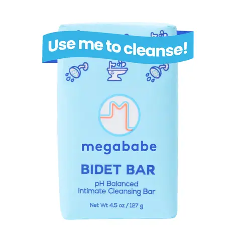 Megababe Bidet Bar pH Balanced Daily Cleansing Bar for Intimate Area, 4.5 oz Self Care Products, Dermatologist & Gynecologist Approved, Safe for Sensitive Skin, Ph-Balance Intimate Washes & Wipes Single Item, Feminine Wash