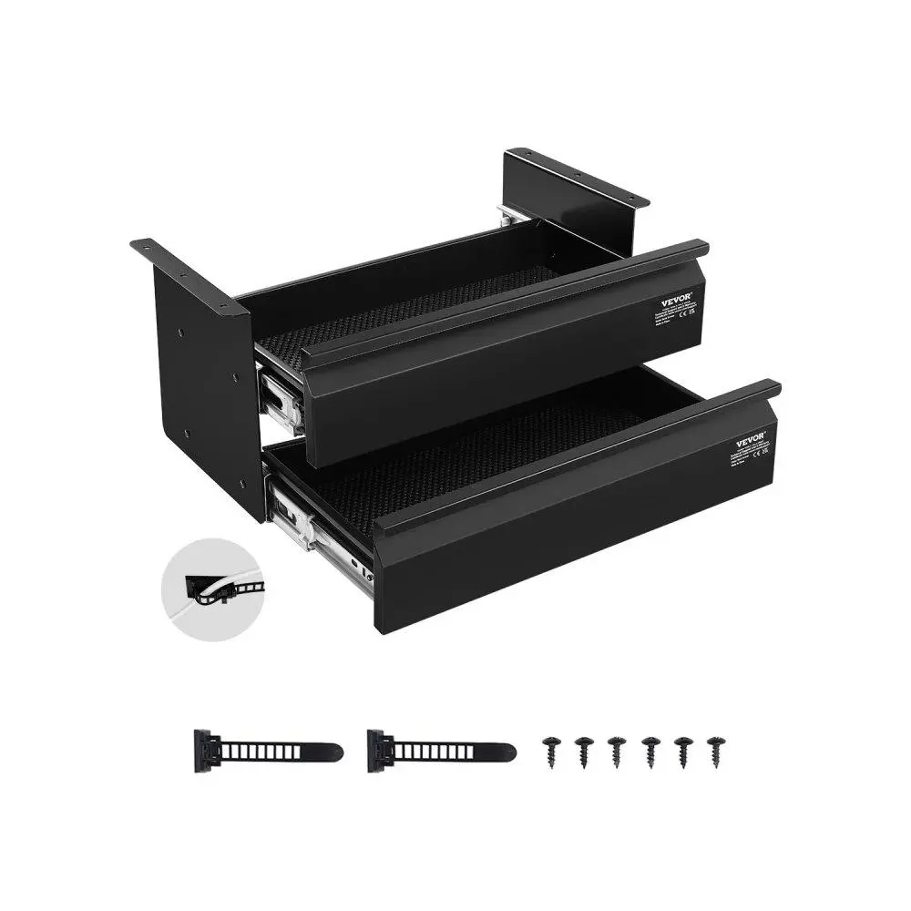 【Summerfinds】VEVOR 2 Drawer 16" Under Desk Drawer Organizer Slide-out Drawer Space Saver Office