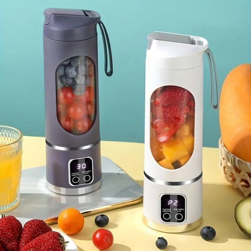 Digital Multimode Juicer Blender Smart LED Display Diet Friendly Leak Proof Design for Smoothies Liquid Diet Shakes Baby Food Best Compact Blender for Home Travel Lemon Juicer Grey