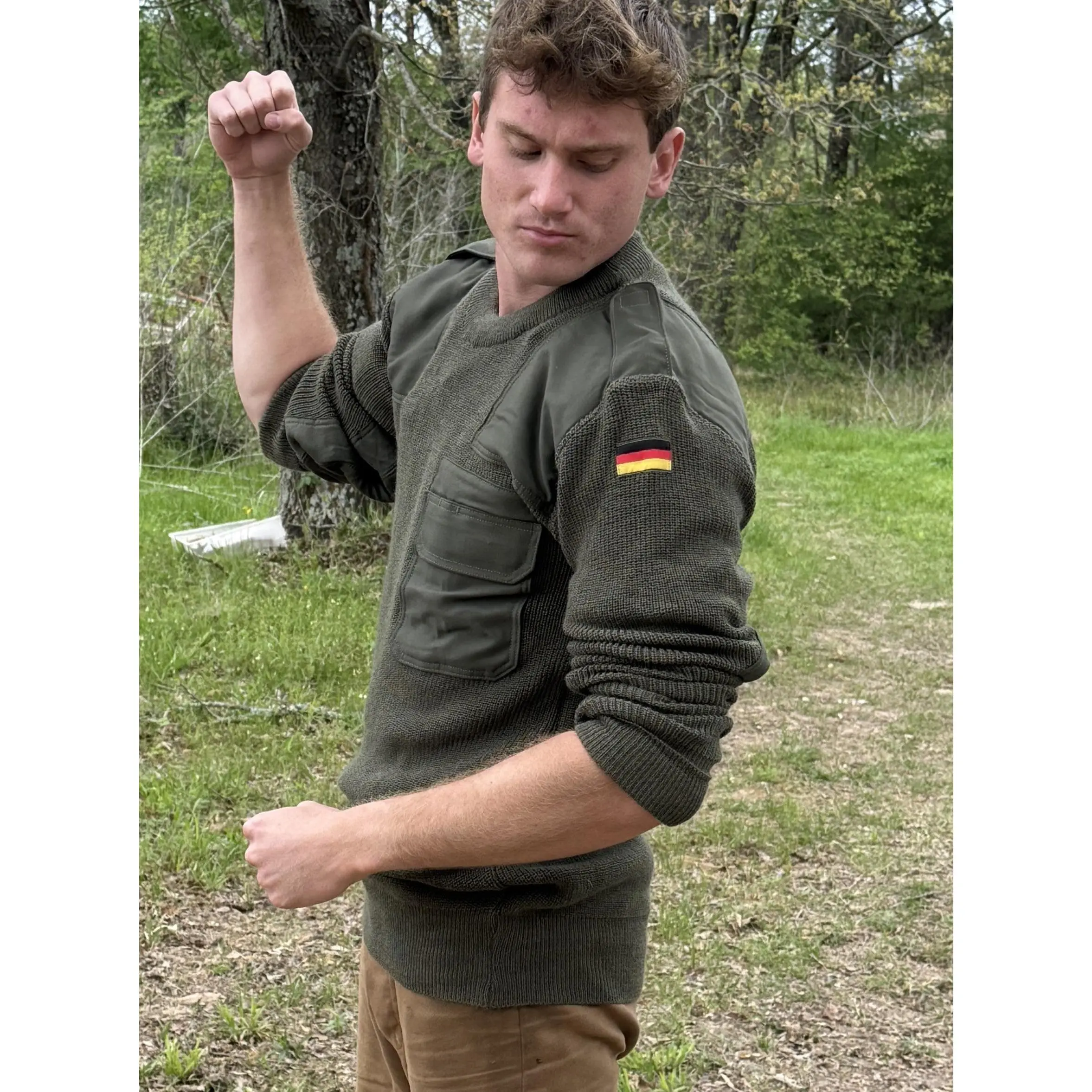 GERMAN BUNDESWEHR OD COMMANDO SWEATER