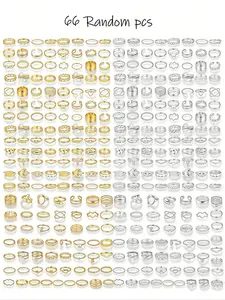 Women's Fashion Ring Set, Elegant Boho Design, Geometric Rhinestone Floral Elements, Jewelry Accessory, Perfect Gift, Vintage Rings