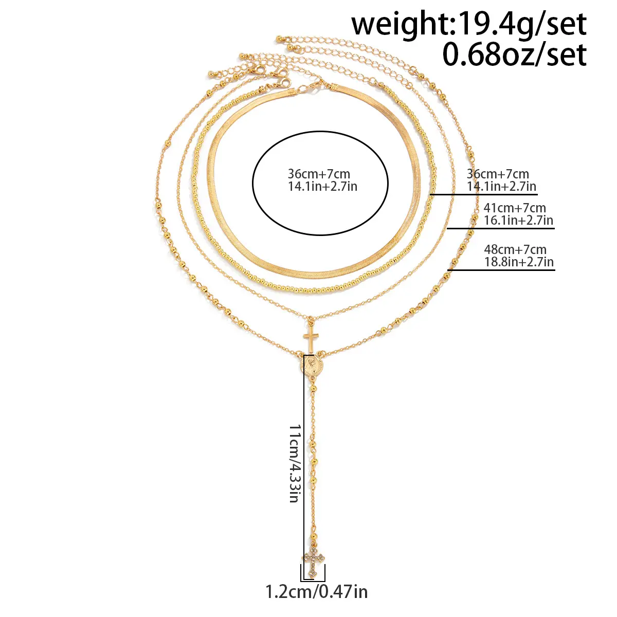 3Pcs Cross Flower Crystal Necklace Set Rhinestone Inlay Layered Chain Dainty Trendy Stackable Jewelry Copper Plated Fashion Minimalist Cute Accessories for Women Girls Daily Party Dating Casual Street Style Wear 3Pcs Cross Flower Crystal Necklace Set Rhinestone Inlay Layered Chain Dainty Trendy Stackable Jewelry Copper Plated Fashion Minimalist Cute Accessories for Women Girls Daily Party Dating Casual Street Style Wear