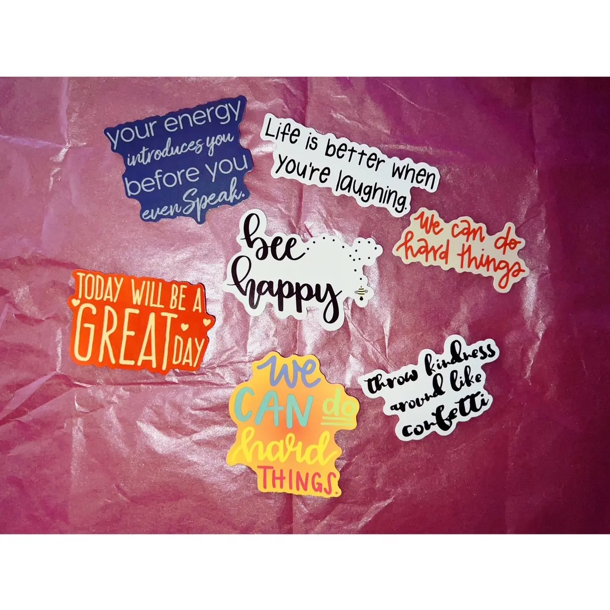 Bee Happy Waterproof Stcikers