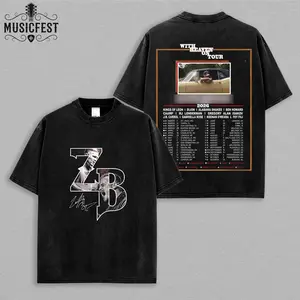 ZB With Heaven on Tour Premium Cotton T-Shirt, With Heaven on Tour Shirt, Vintage Country Music T Shirt, Country Concert Merch, Aesthetic Streetwear Concert Outfit Gift
