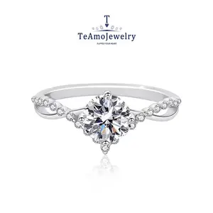 【Buy 1 get 1 Bracelet】【R-1304】Silver 925  Moissanite rings, Coronation Ring for Love Pricess Crown Ring Fashion Accessories for Daily Wear Party Holiday