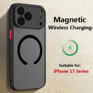 Magnetic Wireless Charging Phone Case, Protective Cellphone Casing | Matte Finish for iPhone 17 Series with Full Shockproof Protection and Transparent Hard PC Design, Magnetic Cover