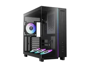 Gamdias ATLAS M4 pc case ATX 4x120mm PWM ARGB fans, Adjustable Angle Fan Mount,  Chimney Airflow, Anti-Sag GPU Bracket, Front-Mounted PSU Design