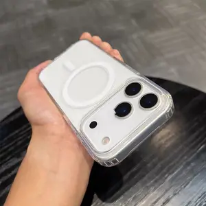 Magnetic Phone Case For iPhone 17/17Air/16/15/14/13/12 Pro Max Plus, Classic Hybrid Design, Transparent, Shock Protection, Compatible With MagSafe Gifts For Family, Friends, Kids, Birthday,Spring, Holiday, Boyfriends, Girlfriends, Valentine's Day