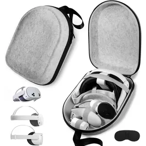 STANDARD GOODS Carrying Case Compatible with Oculus Meta Quest 3S/Quest 3/Quest 2,  Vision Pro VR Headsets   Strap and Controller Accessories, Hard Shell Bag for Travel and Storage