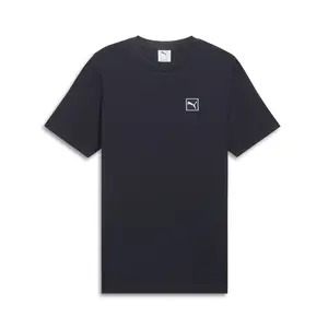 PUMA Mens Essentials Elevated Crew Neck Short Sleeve Casual Tops Casual - Blue