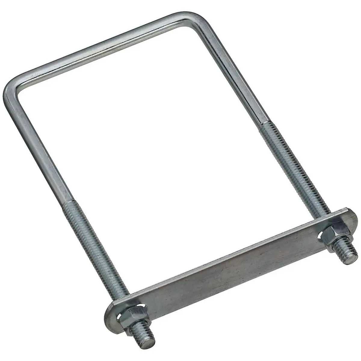 212 MAIN Square U-Bolts, Zinc-Plated Steel Fasteners, 0.375 x 4 x 7 in. for Securing Rectangular Wood and Metal, Nuts Included, N222-406