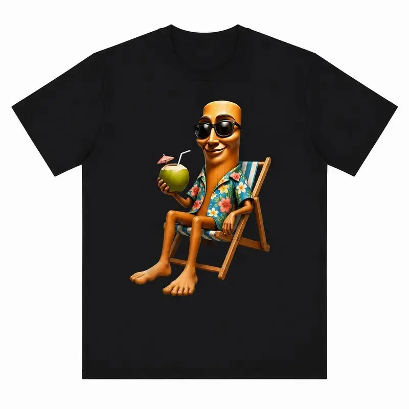 Retro Summer Pool Party Tung Tung Tung Sahur Meme Tee, Casual Beach T-Shirt summer graphic tees