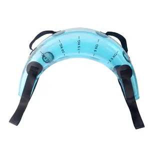 Transparent Inflatable Weighted Water Ball, Portable Compact Home Office Fitness, 1pc Bull Horn Bag, Carry-On Workout Equipment
