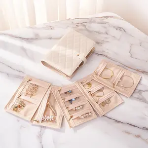 Orishe Portable Jewelry Organizer Book - Large Capacity Multi-size Pouches, Flexible Binder Design for Daily & Travel,  Mother's Day Gift, Gift For Her, Birthday Gift