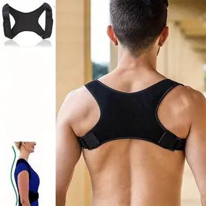 Adjustable Posture Corrector Back Support Belt, Adjustable Back Brace, Breathable Anti-Slip Design, Unisex Lumbar Support for Men and Women, Sitting Standing Travel