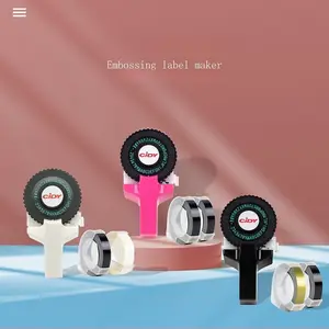 Mini Typewriter Label Machine Manual Embossing Tool Portable DIY Hand Account Tape Creative Number Raised Carving Machine Label Maker Machine