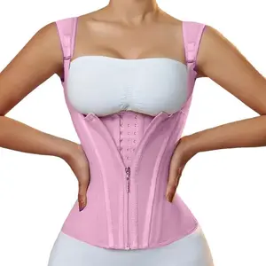 1pc Waist Trainer For Women, Tummy Control Sports Girdle, Workout Body Shaper With Adjustable Shoulder Strap Fajas Waist Cincher Corset Shapewear Body Shaper With Zipper Hook