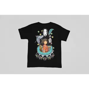 Studio Ghibli Spirited Away Hayao Miyazaki Kawaii Print T-Shirt – Spirited Away T-Shirt - Anime Design Shirt