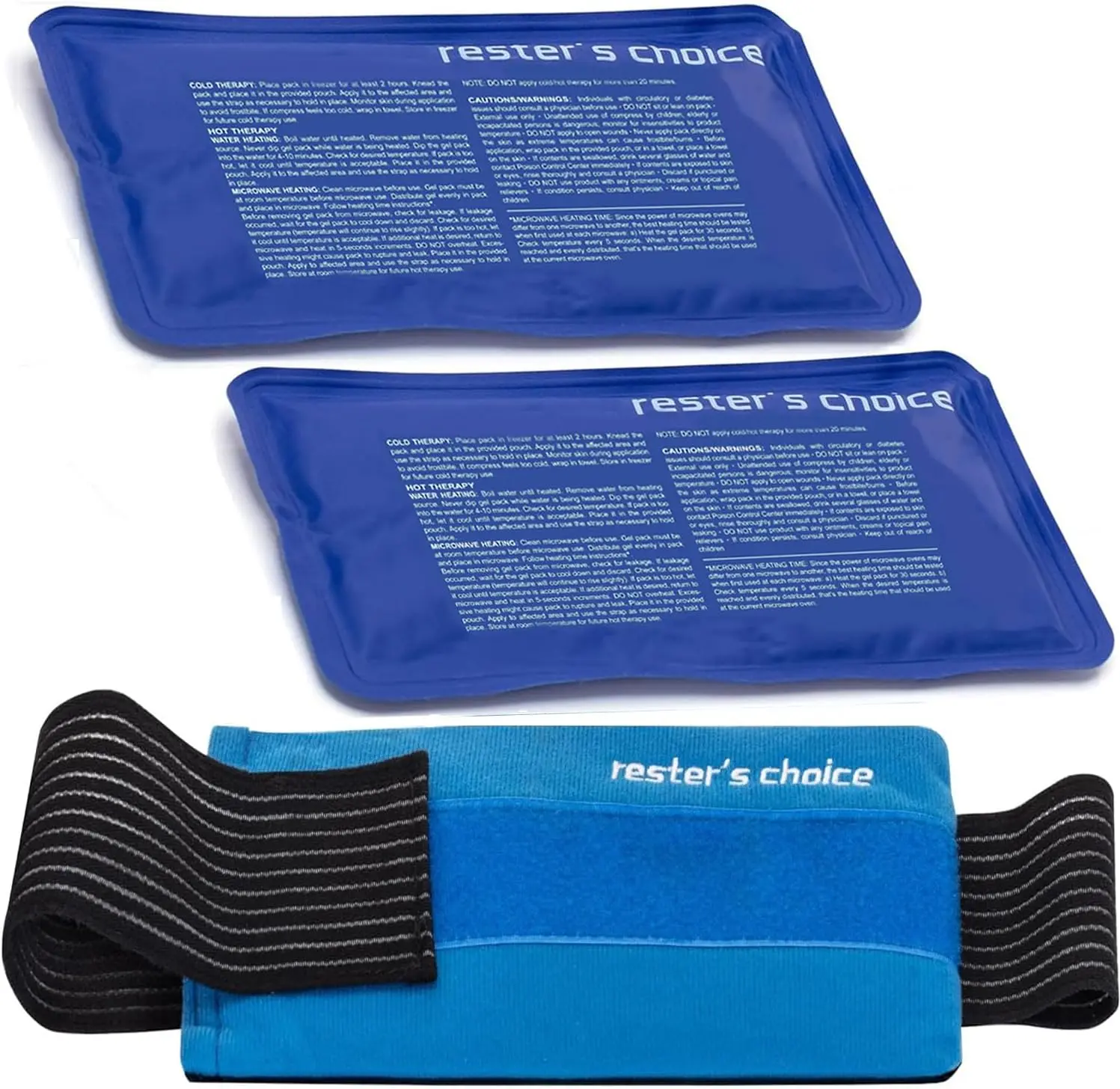 sports2 Soft Gel Ice Packs for Injuries Reusable with Extra Comfy Adjustable Cold Pack Wrap, Flexible Hot and Cold Compress