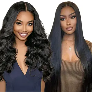 [Blend] YMSGIRL Buy 1 Get 1 Free Lace Front Wig | Transparent Lace, 180% Density, Blended Human Hair #SummerVibes