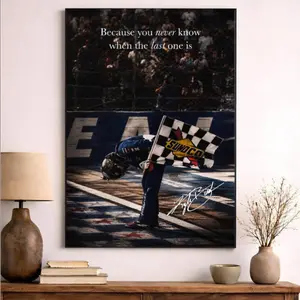 [No frame] Kyle Busch Tribute Poster, NASCAR Legend Memorial Wall Art, RIP Rowdy Decor Home, Vintage NASCAR Tribute Merch