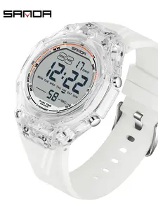 Fashion Brand Digital Watches For Man Women Lovers, Trend LED Backlight Design Outdoors Mens Sports Waterproof Watch, Countdown Alarm Clock Stopwatch Week Date Multifunctional Watch, Trendy Multifunctional Watch, Ideal for Holiday Birthday Gifts