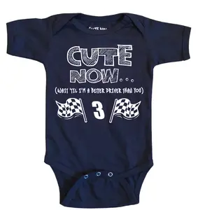 Cute Now... Wait 'Til I'm a Better Driver Than You Baby Infant Funny Bodysuit Gift Nascar Race Car