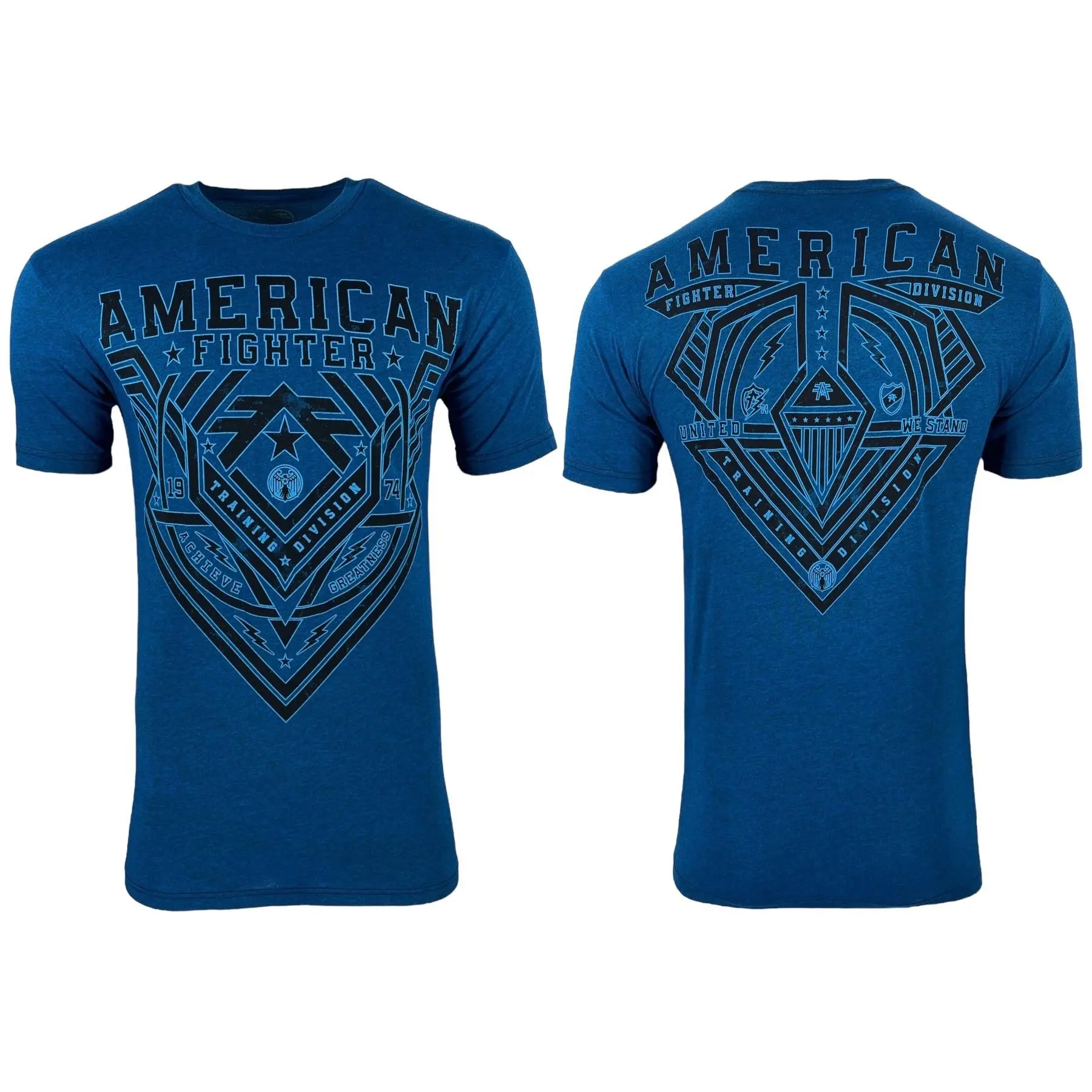 American Fighter Men's Casual Fashion Wear Short-Sleeve Round Neck Graphic T-Shirt, Mensfashion Tops, Shortsleeve