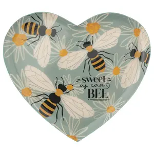 Bee Small Heart Enamel Trays