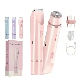 Women's Dual Head Electric Shaver, Multifunctional Body Hair Remover & Bikini Trimmer for Underarms, Legs, Hands & Back, Ideal Holiday Gift for Women