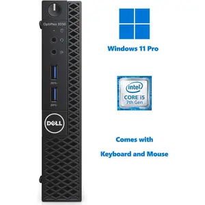 Dell OptiPlex 3050 Micro Form Factor Desktop Computer, Intel Core i5-7500T, 8GB DDR4, 256GB Solid State Drive, Windows 11 Pro (Renewed)