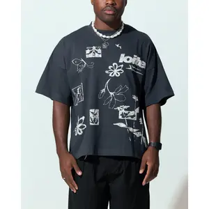 Loiter Flowerbed Box T-Shirt Charcoal
