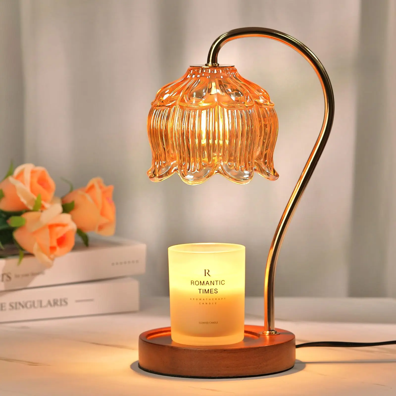 Candle Warmer Lamp with Timer Dimmable, Birthday Valentine's Day Gifts for Women Mom, House Warming Gifts New Home Decor, Wax Melt Warmer for Jar Candles with 2 Bulbs