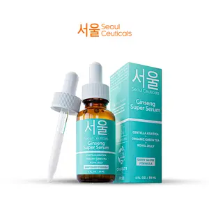 Ginseng Super Serum - SeoulCeuticals K-Beauty Skincare with Green Tea + Centella + Royal Jelly - Cruelty Free & Organic for Dewy Glow 1oz