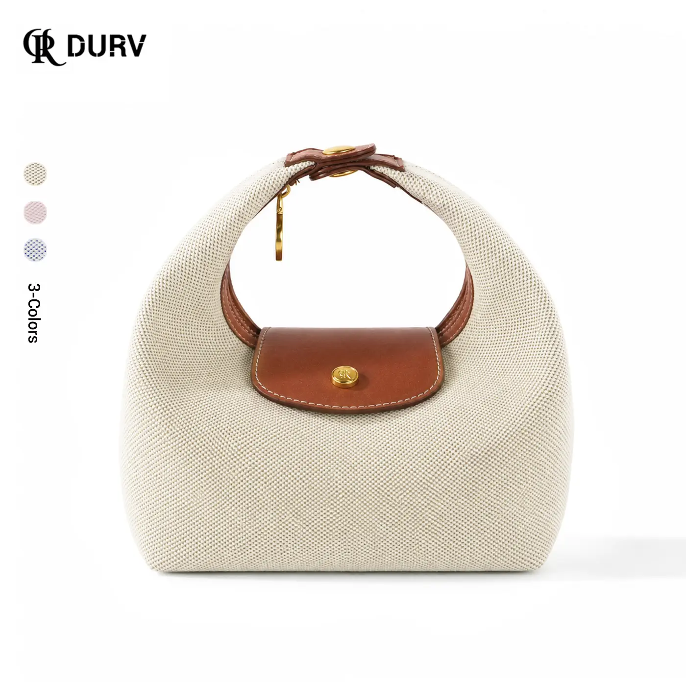 DURV Women's 3-in-1 Canvas Hobo Shoulder Bag - Lightweight Handbag with Detachable Crossbody Strap, Secure Zipper for Daily Outings,back to school,back to school haul
