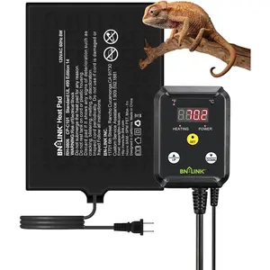 6x8 Inch Reptile Heating Pad with Digital Thermostat Under Tank Heater Terrarium Warmer Combo Set for Turtles Lizards Frogs and Small Reptiles