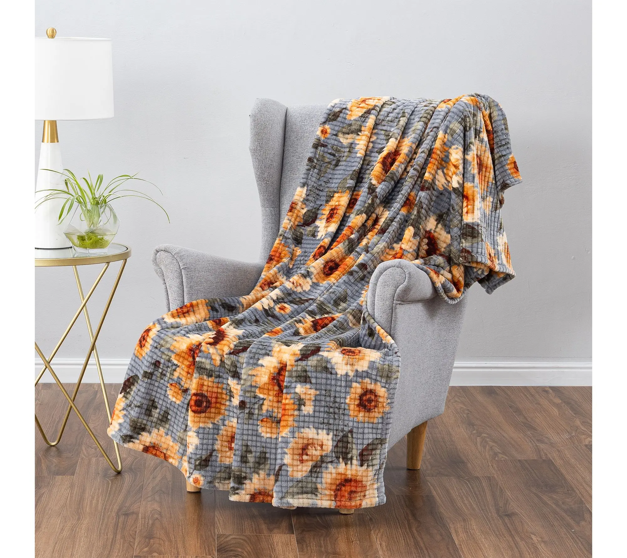 Berkshire Sunflower Dobby Velvetsoft 60x70 Throw