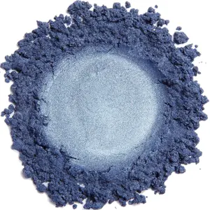 Blue Sparkle Mineral Eye Color Professional Grade Dark Blue Eyeshadow with Silver Sparkle 1.5 Gram