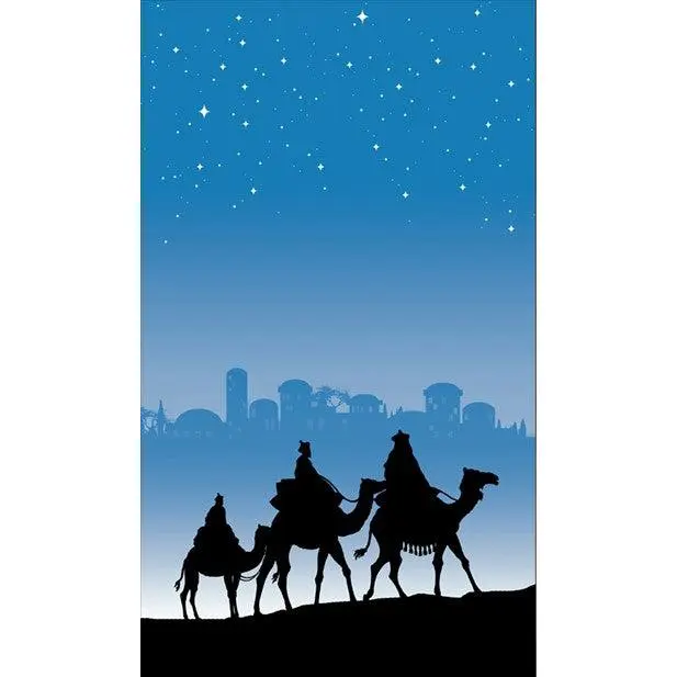 Magi Three Wise Men Silhouette 34.5"x60" Backlit Poster